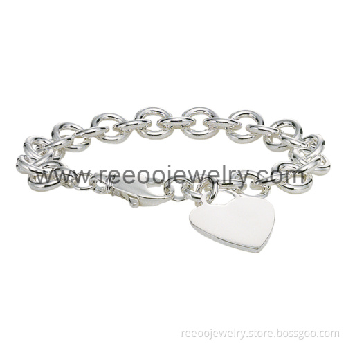Best Gift for Valentine's Day 925 Silver Bracelet with Lower MOQ, Fashion Jewelry Accessary
